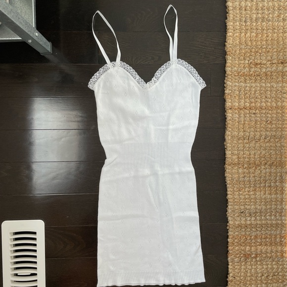 Pointelle & Lace Tank Top - Picture 2 of 4